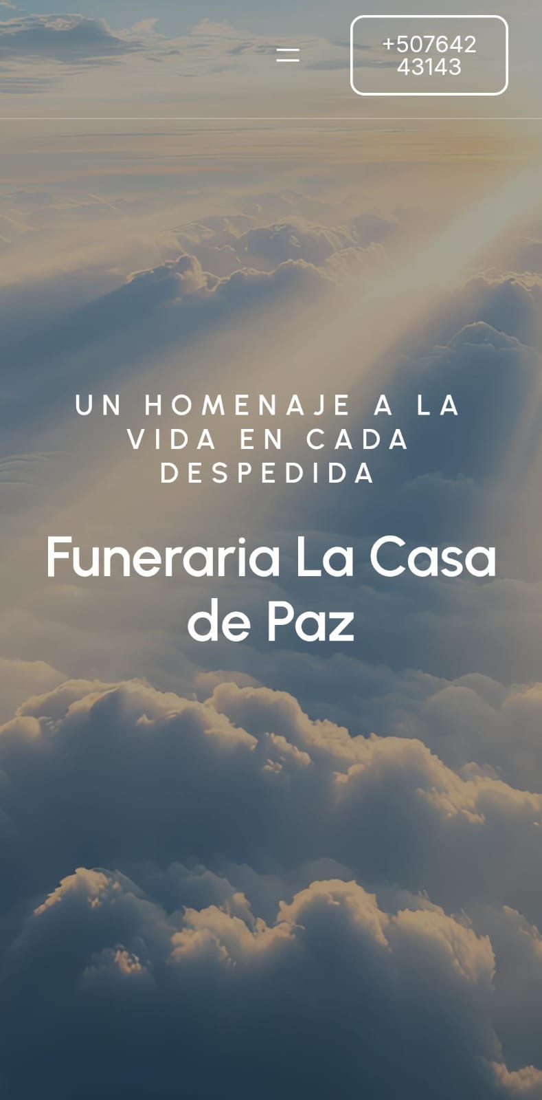 Vista principal de Funeraria La Casa de Paz en móvil