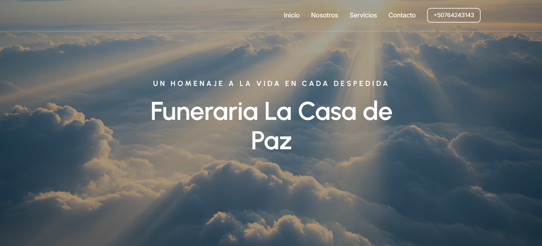 Vista principal de Funeraria La Casa de Paz en PC